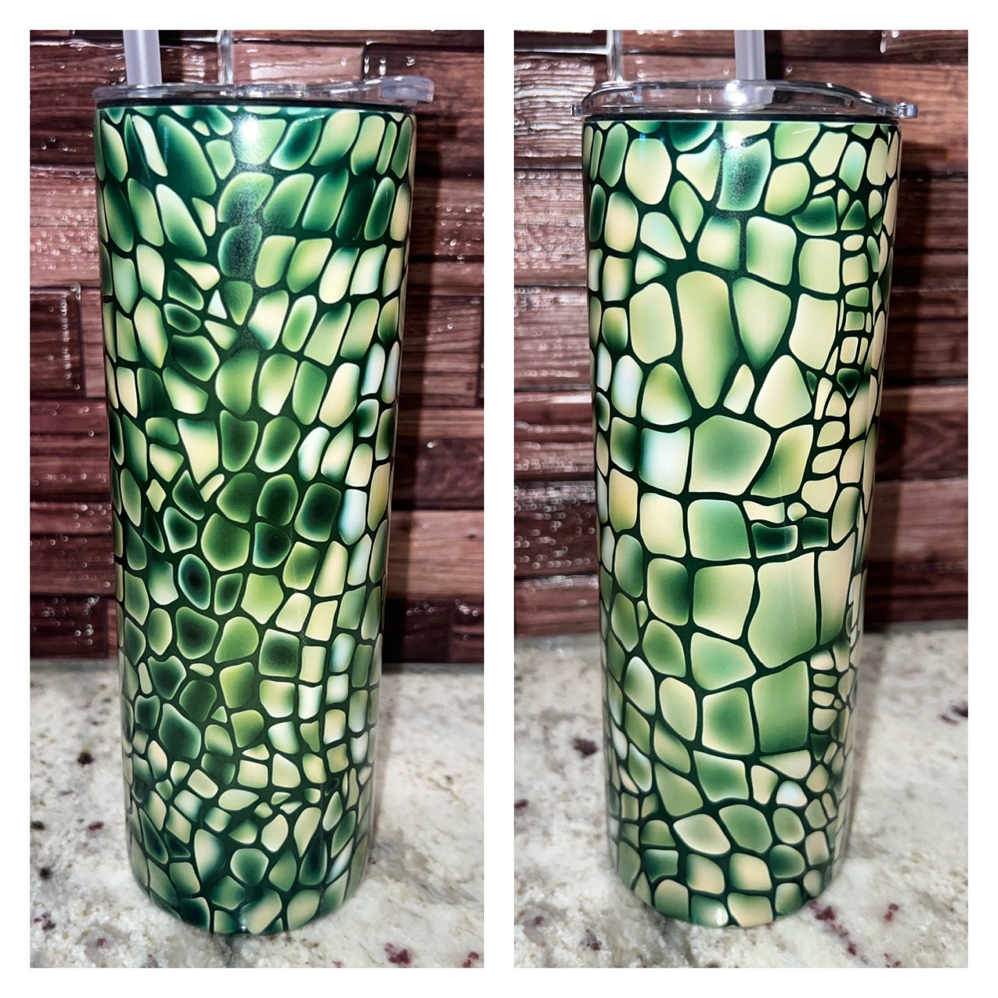 20oz Stainless Tumbler ~ Alligator Skin