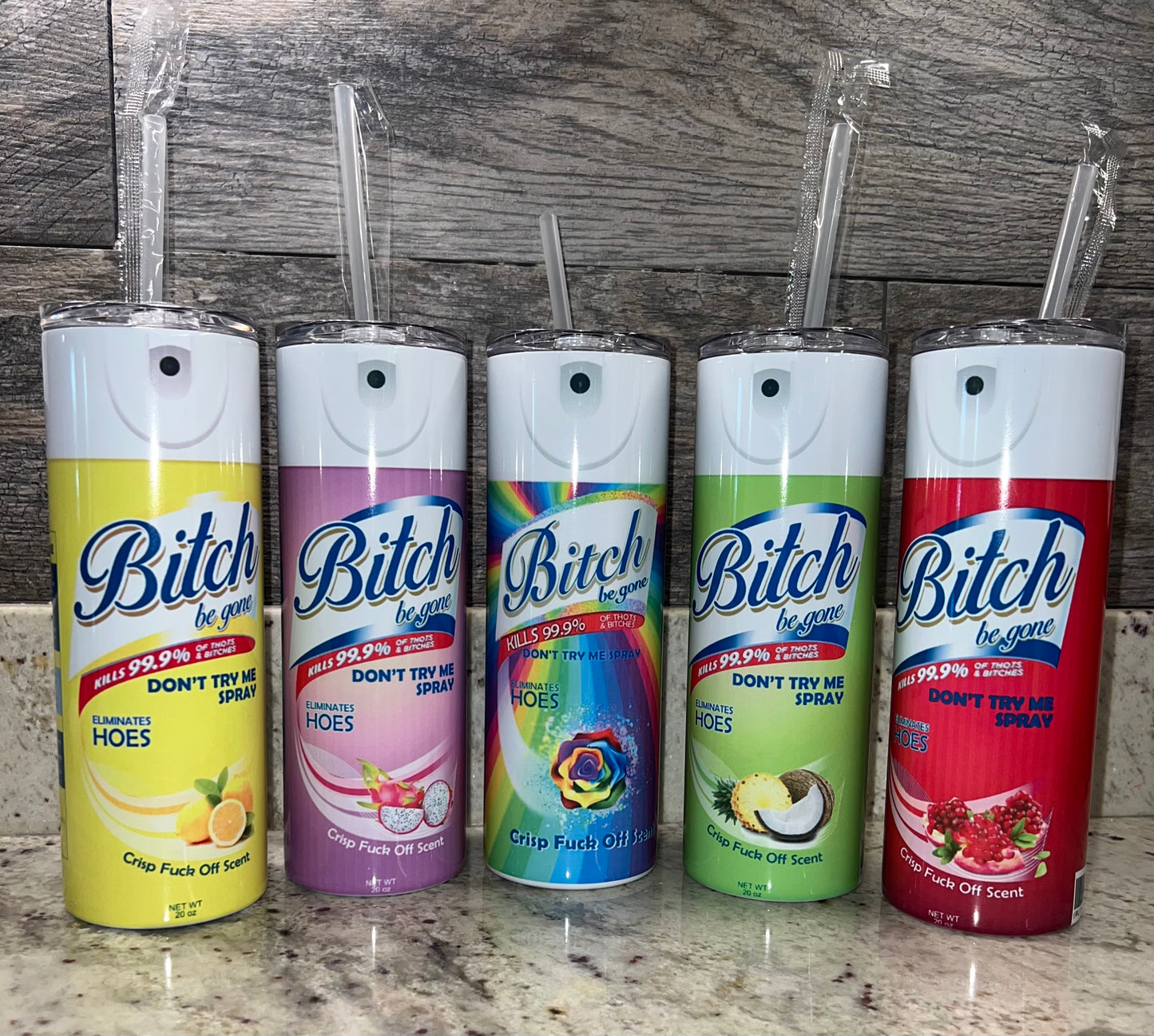 20oz Stainless Tumbler ~ BITCH Spray